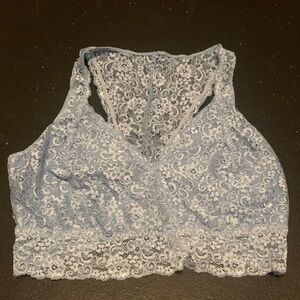 Soma Lace Bralette Racerback in light blue - XXL